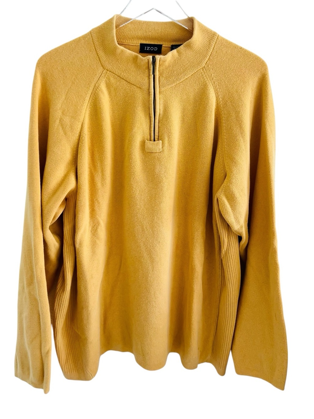 Izod Golden Yellow Knit Half-Zip Pullover Sweater